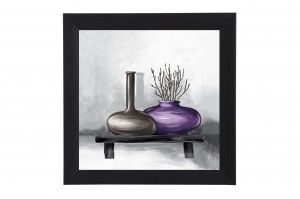 Framed Print - Purple vases