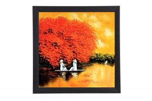 Framed Print - Canoe and love