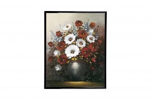 Mylar Framed Print - White daisies