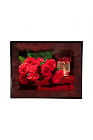 Mylar Framed Print - Bouquet of red roses