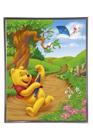 Mylar Framed Print  – Winnie the Pooh releases a kite