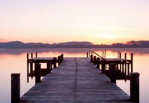 Photowall Pier Sunrise