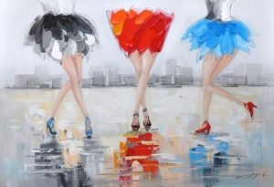 Handmade Oil Panting - The Ballerinas