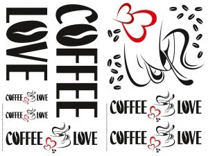 Sticker Coffee and Love