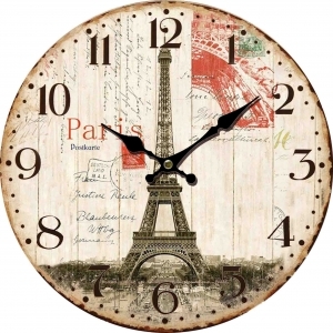 Стенен часовник "Париж" с безшумен часовников механизъм