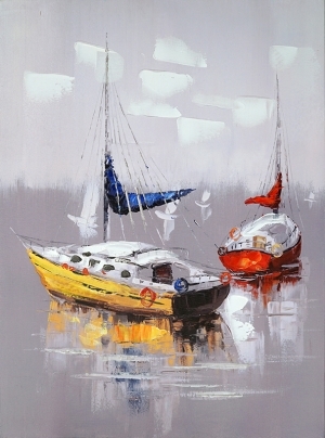 Картина с маслени бои Лодки 