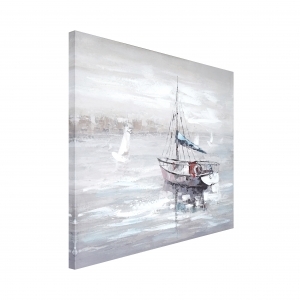 Картина с маслени бои Лодка в морето