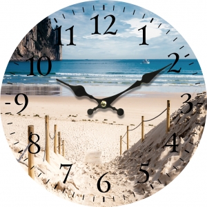 Стенен часовник "Морски пейзаж" с безшумен часовников механизъм