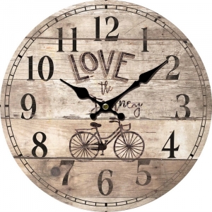 Стенен часовник "Любов" с безшумен часовников механизъм