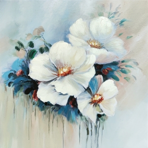 Oil painting White tenderness