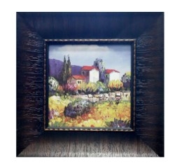 Framed Print - House with poppies