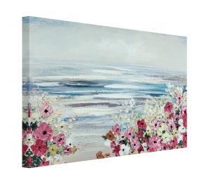 Oil painting Flowers in the sea