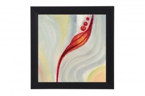 Framed Print - Red floral motive