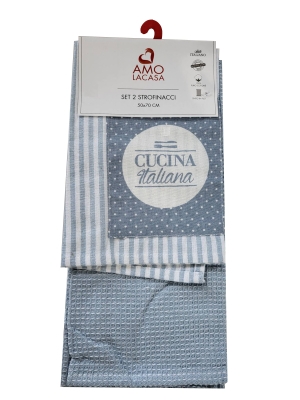 Set of two kitchen towels Cucina Italiana