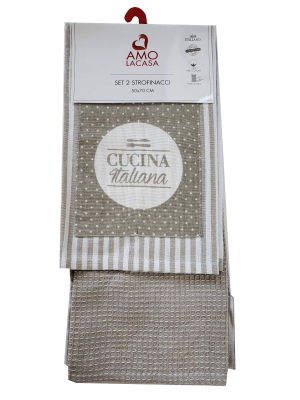 Set of two kitchen towels Cucina Italiana