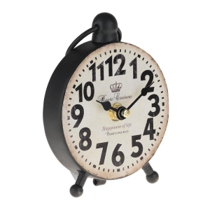 Metal black clock Happiness of life