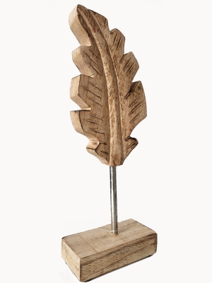 Статуетка дървено Листо