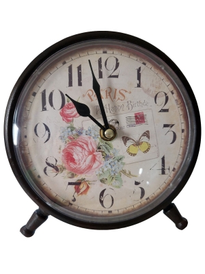 Metal Clock Roses