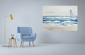 Картина с маслени бои Фарът и морето