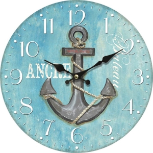 Стенен часовник "Море" с безшумен часовников механизъм
