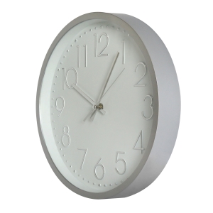 Wall clock Silver with silent mechanism