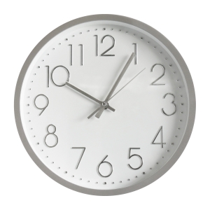 Wall clock Silver with silent mechanism