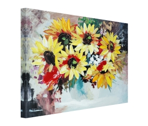 Oil painting Abstract sunflowers