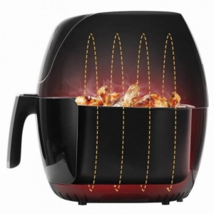 Фритюрник AirFryer Oliver Voltz OV51980Q, 1500W, 5л., WiFi управление, Горещ въздух, Таймер, до 200C, Черен