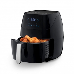 Фритюрник AirFryer Oliver Voltz OV51980Q, 1500W, 5л., WiFi управление, Горещ въздух, Таймер, до 200C, Черен