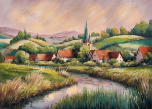 Oil painting Favorite view