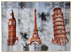 3Д картина от метал - Европейска панорама