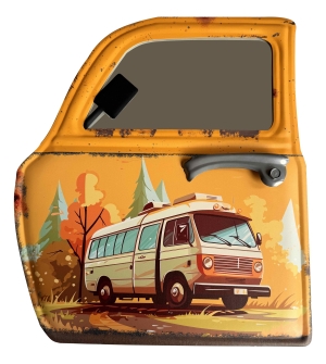 Винтидж огледало – ретро автомобил