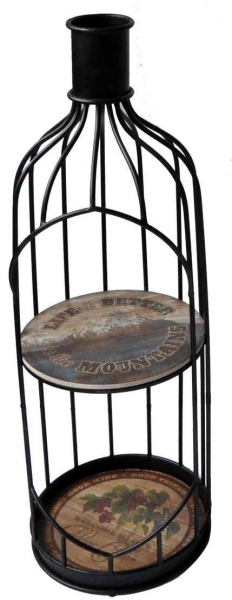 Metal Shelf Black bottle