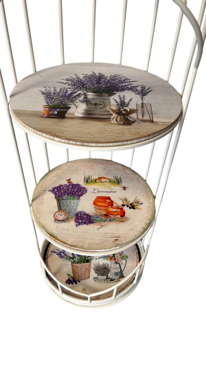 Метална етажерка във формата на бутилка – 3 рафта