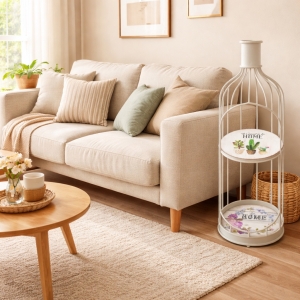 Metal Shelf White bottle 2