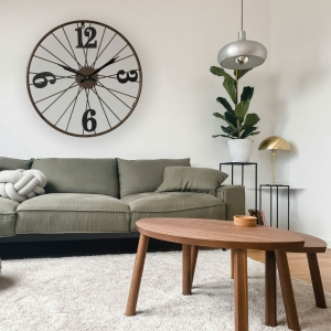 Метален стенен часовник Ноа с безшумен часовников механизъм