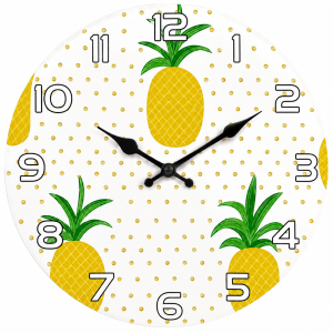Pineapple Wall Clock with Silent Clock Movement