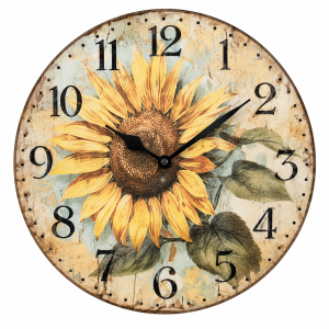 Wall Clock Sunflower Harmony with Silent Clock Mechanism