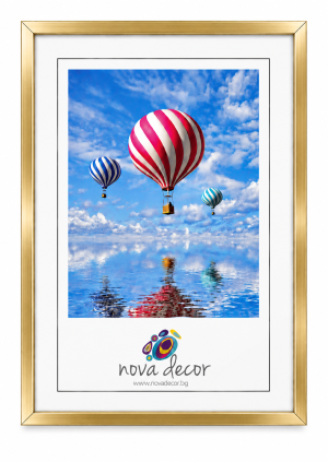 Пластмасова Златиста Рамка за снимка 30x40 см