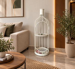 Metal Shelf White bottle 2