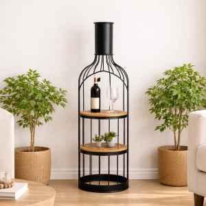 Metal Shelf Black bottle