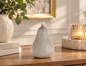 Decorative Silver Pear