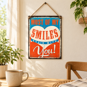 Metal canvas Smile